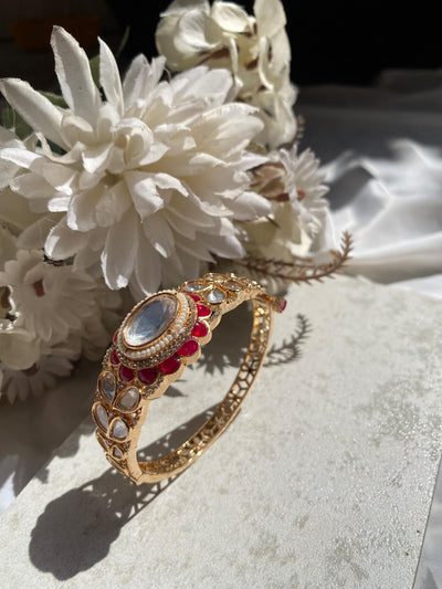 Ruby Glow Kundan Bracelet - ARC
