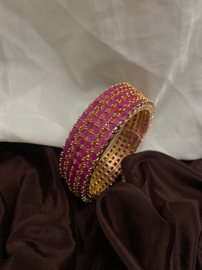 Ruby Stones Bangles - ARC