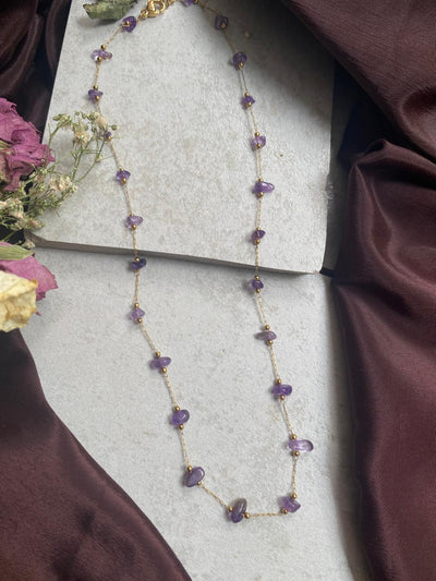Lavender Pebble Necklace - ARC