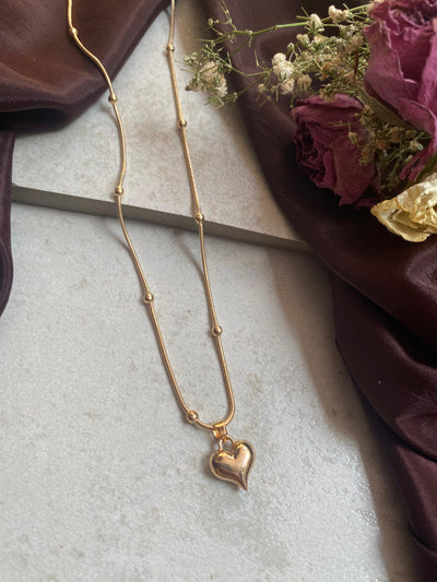 Golden Heart Drop Necklace - ARC