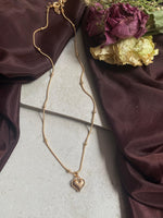 Golden Heart Drop Necklace