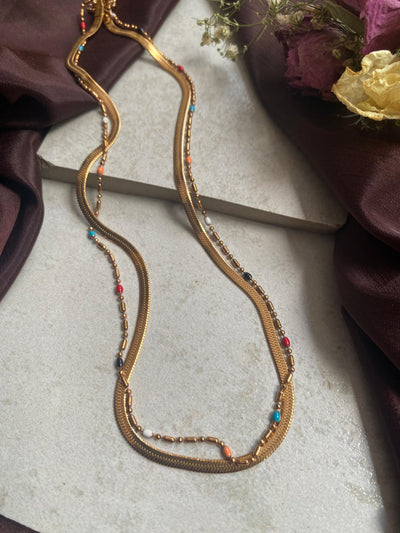 Boho Bead Layered Necklace - ARC