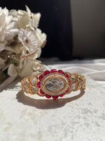 Ruby Glow Kundan Bracelet