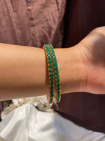 Green Stone Bangles