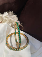 Green Stone Bangles