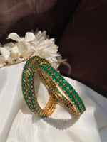 Green Stone Bangles